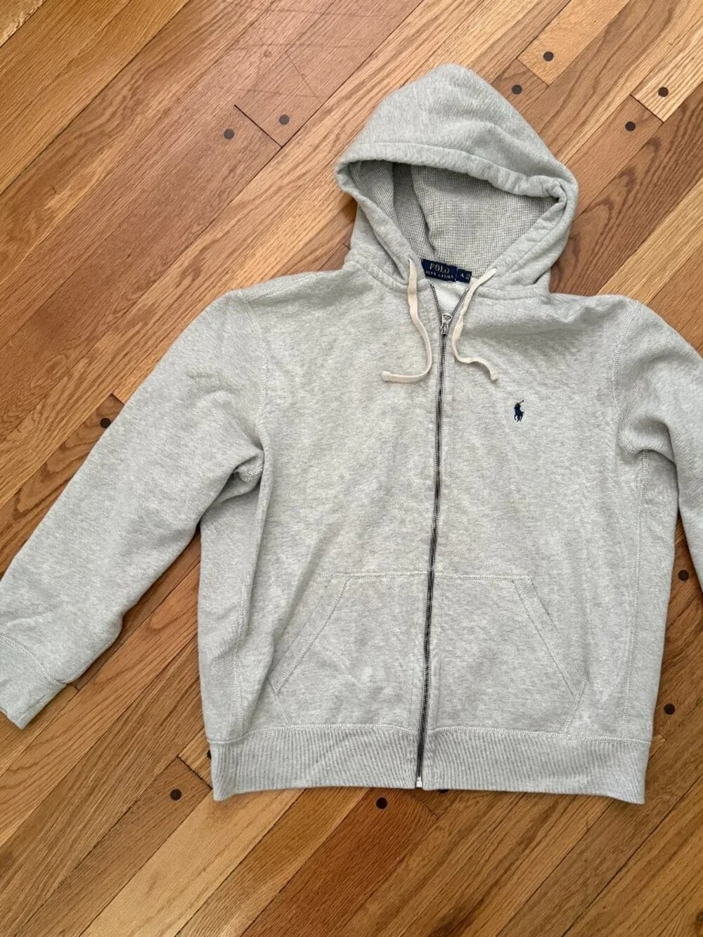Polo Ralph Lauren Heavyweight Full Zip Hoodie Gray Pony Logo XL